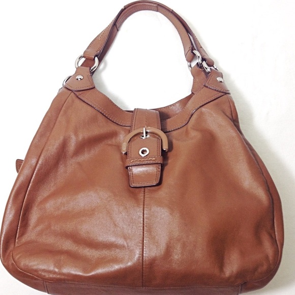 Coach Lynn Hobo Carmel Leather Shoulder Bag FIRM - Picture 7 of 14